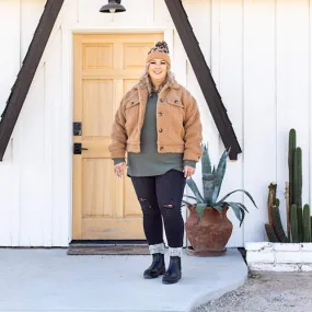 BERLIN SHERPA JACKET - CAMEL