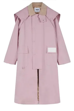 Cape Shoulder Cotton Trench Coat