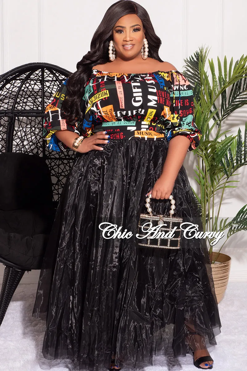 Final Sale Plus Size Maxi Tulle Tutu Skirt in Black (SKIRT ONLY)