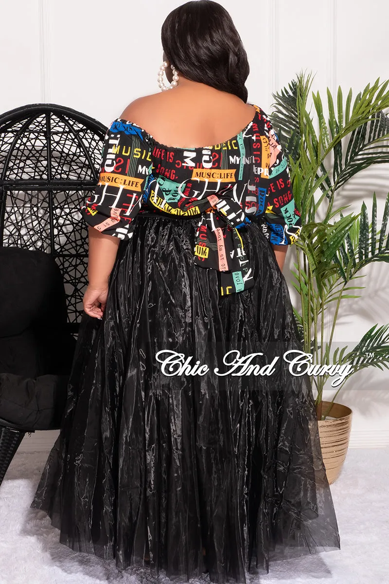 Final Sale Plus Size Maxi Tulle Tutu Skirt in Black (SKIRT ONLY)