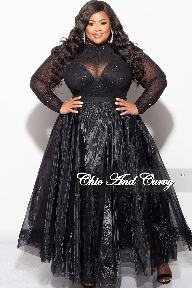 Final Sale Plus Size Maxi Tulle Tutu Skirt in Black (SKIRT ONLY)