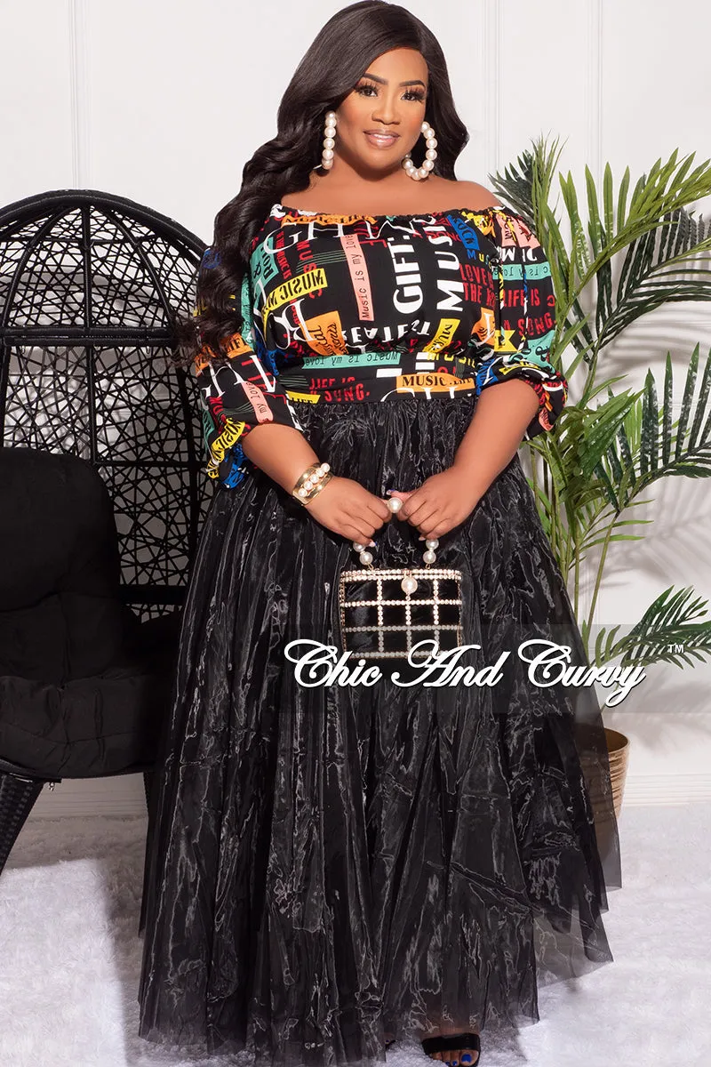 Final Sale Plus Size Maxi Tulle Tutu Skirt in Black (SKIRT ONLY)
