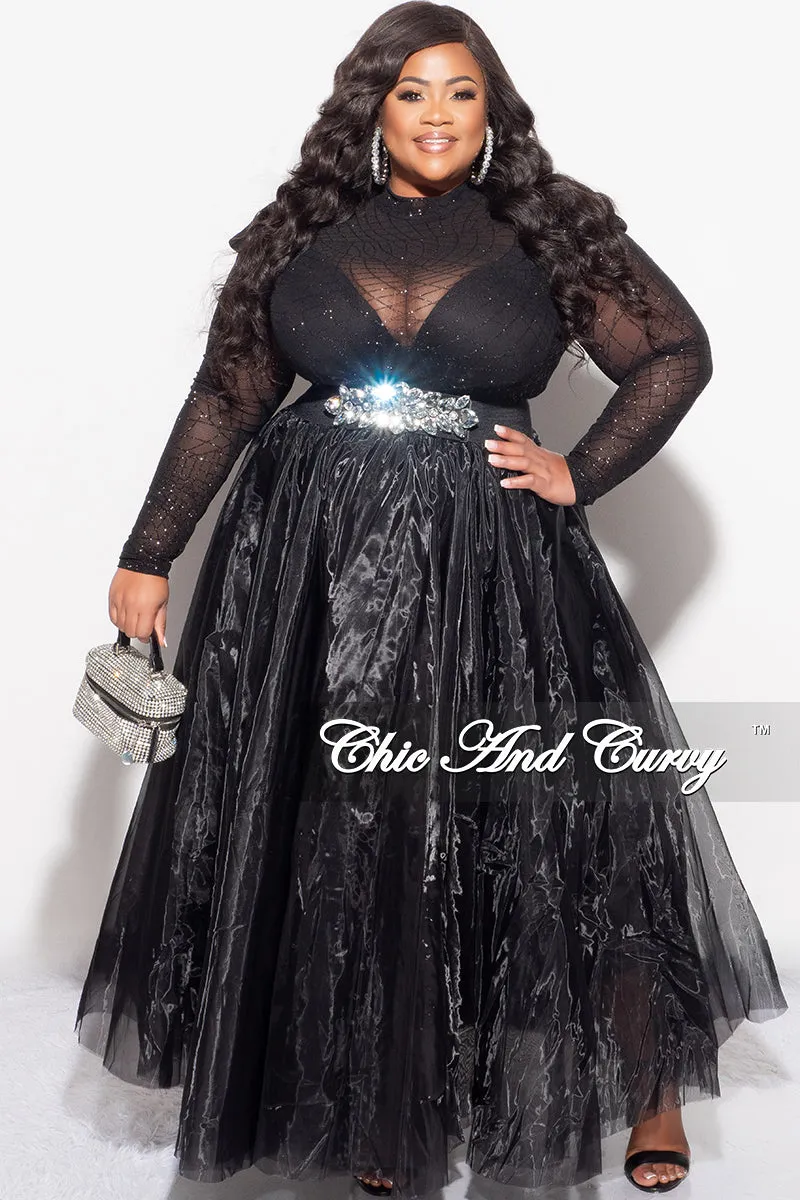 Final Sale Plus Size Maxi Tulle Tutu Skirt in Black (SKIRT ONLY)