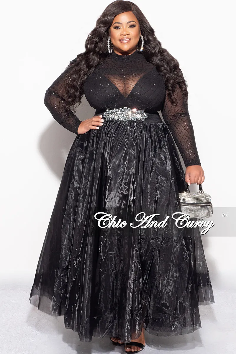 Final Sale Plus Size Maxi Tulle Tutu Skirt in Black (SKIRT ONLY)