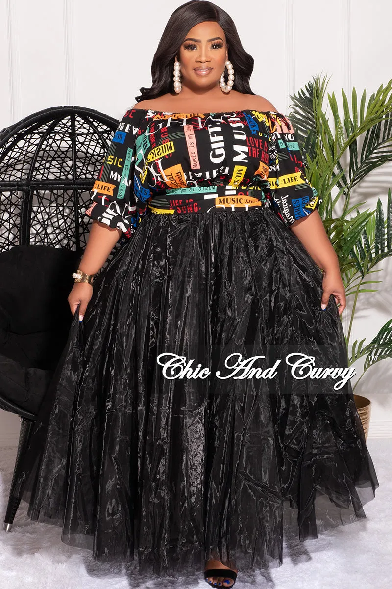Final Sale Plus Size Maxi Tulle Tutu Skirt in Black (SKIRT ONLY)