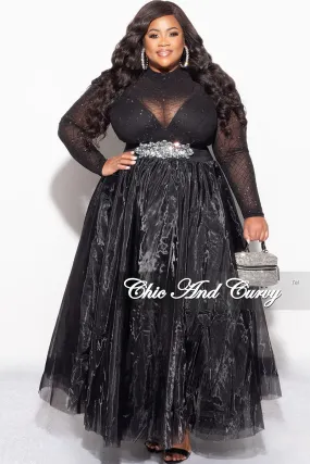 Final Sale Plus Size Maxi Tulle Tutu Skirt in Black (SKIRT ONLY)