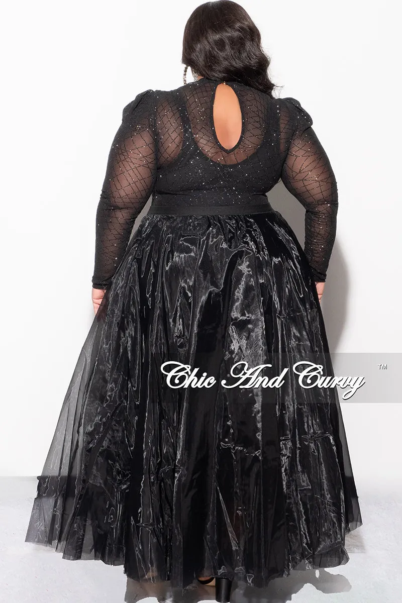Final Sale Plus Size Maxi Tulle Tutu Skirt in Black (SKIRT ONLY)