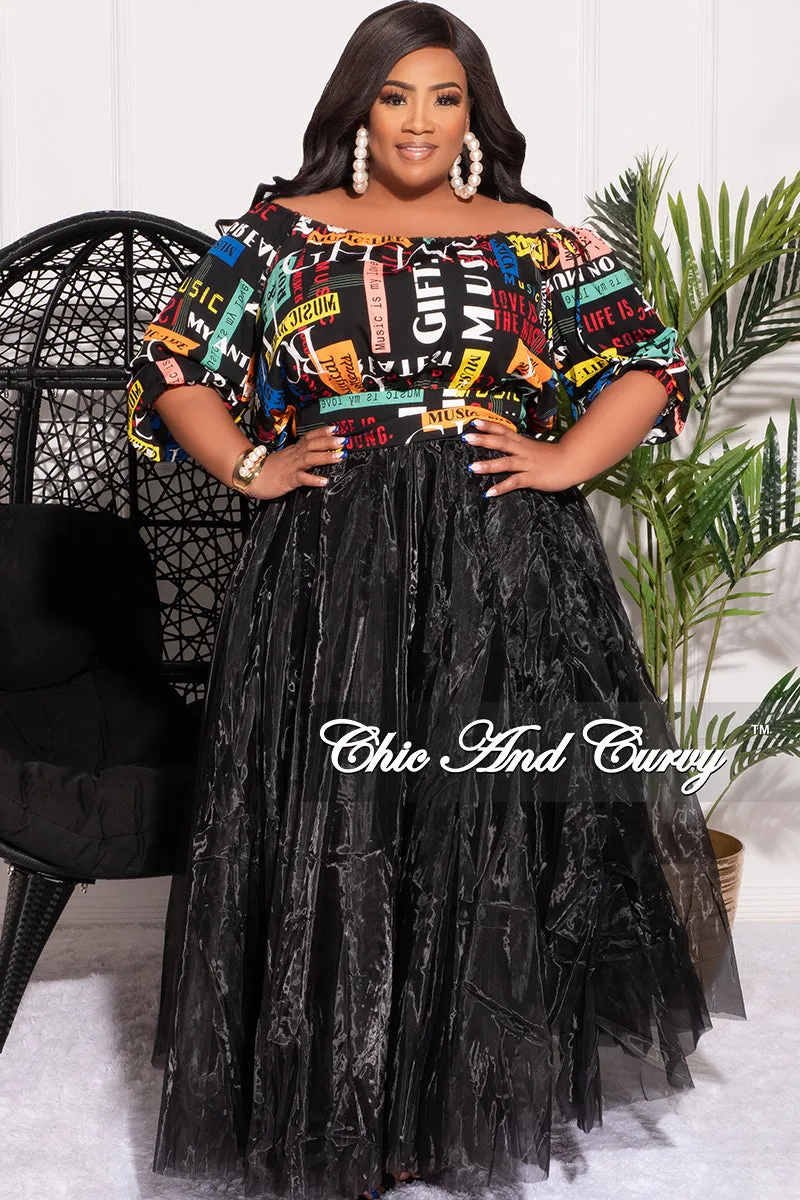 Final Sale Plus Size Maxi Tulle Tutu Skirt in Black (SKIRT ONLY)