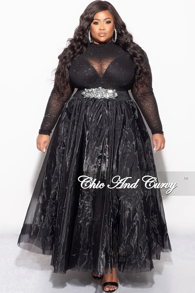 Final Sale Plus Size Maxi Tulle Tutu Skirt in Black (SKIRT ONLY)