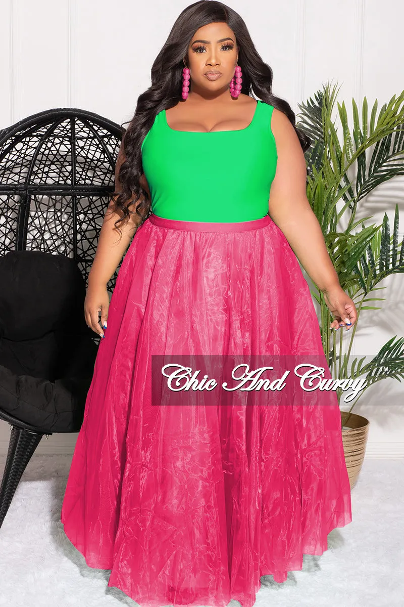 Final Sale Plus Size Maxi Tulle Tutu Skirt in Fuchsia (SKIRT ONLY)
