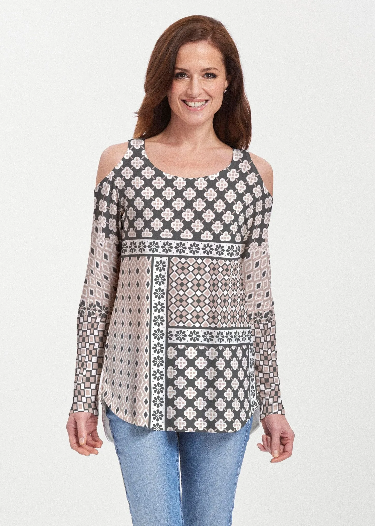 Miscellany Black (22069) ~ Cold Shoulder Tunic
