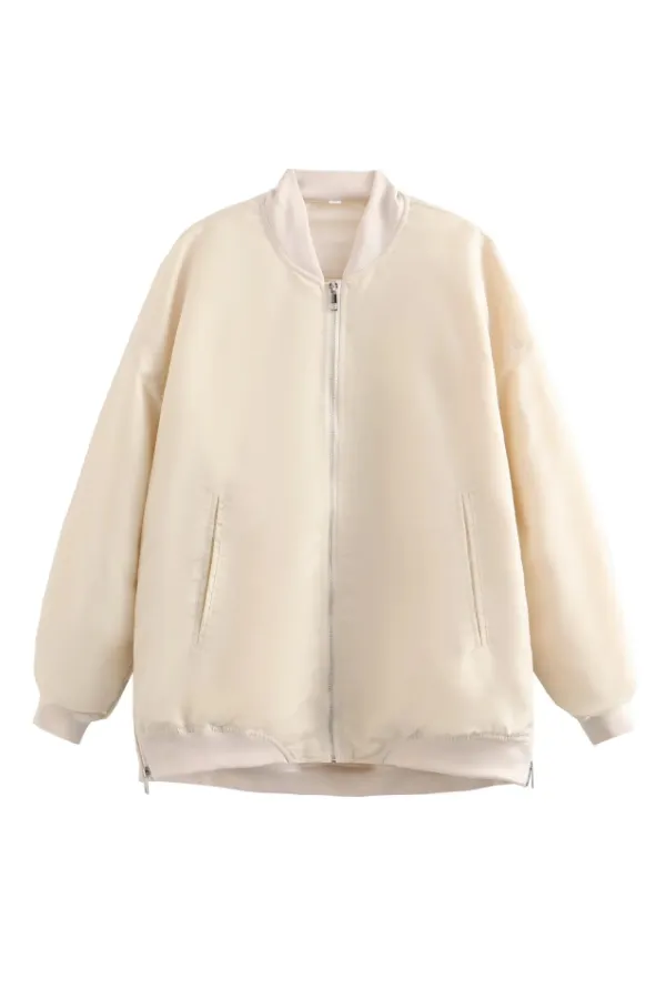 Oversized Bomber Loose Biker Jacket