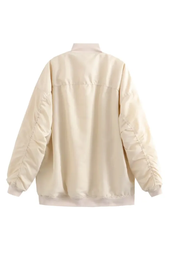Oversized Bomber Loose Biker Jacket