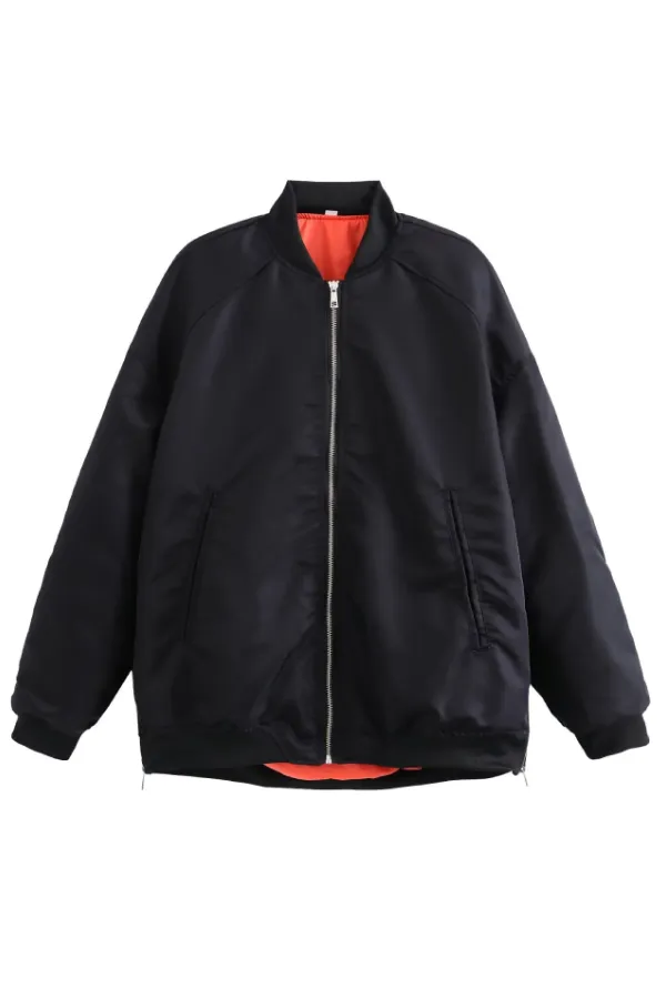 Oversized Bomber Loose Biker Jacket
