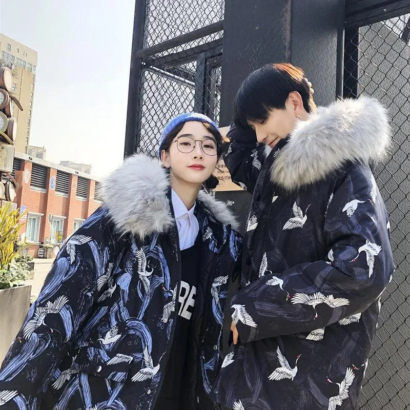 Thick printed cotton coat Men & Women